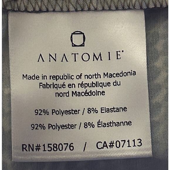 NWT Anatomie Faux Wrap Printed Marine Reptile Plaid Stretch Dress Women's Large - Picture 7 of 7